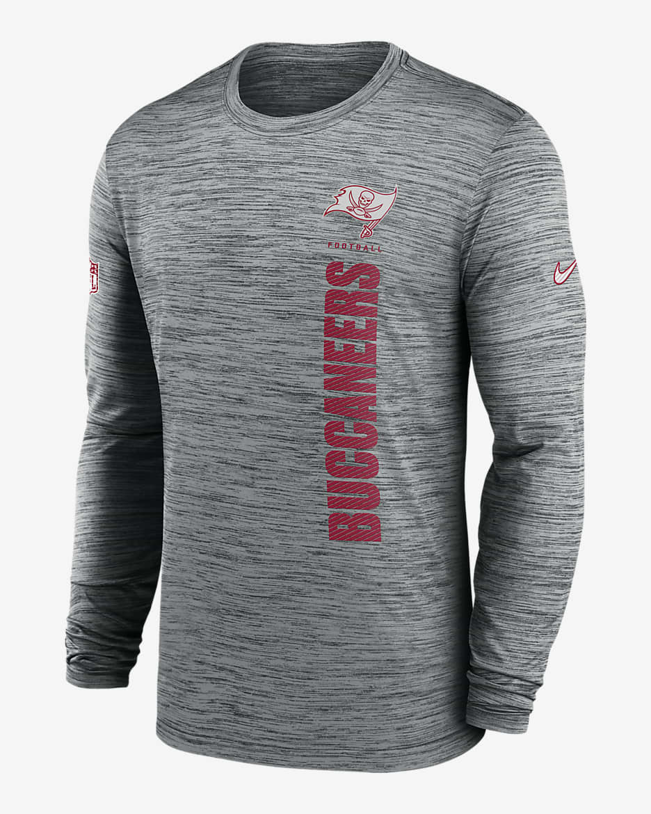 Tampa Bay Buccaneers Sideline Velocity Men s Nike Dri FIT NFL Long Sleeve T Shirt. Nike